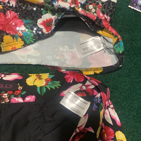 ‼️SALE‼️GLO JEANS Brand Boob Tube Top and Shots Set Top L Shorts 9 - Picture 4 of 10